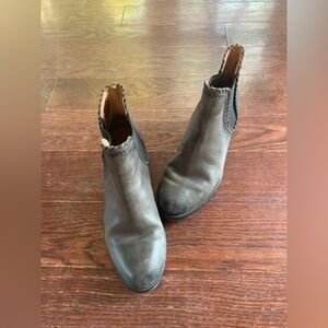 PIKOLINOS gray Ankle Boots whip stitch almond toe ANDORRA Chelsea style 37 6.5
